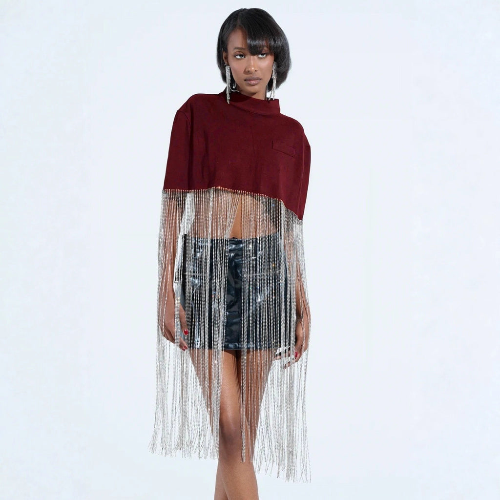 Zip Tassel Loose Party Jacket