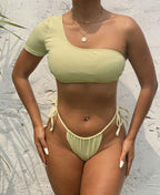 Split Tight One-piece Swimwear
