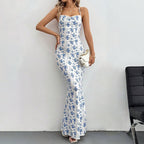 Women's Women's Sweet Fresh Sling Backless Floral Vacation Dress