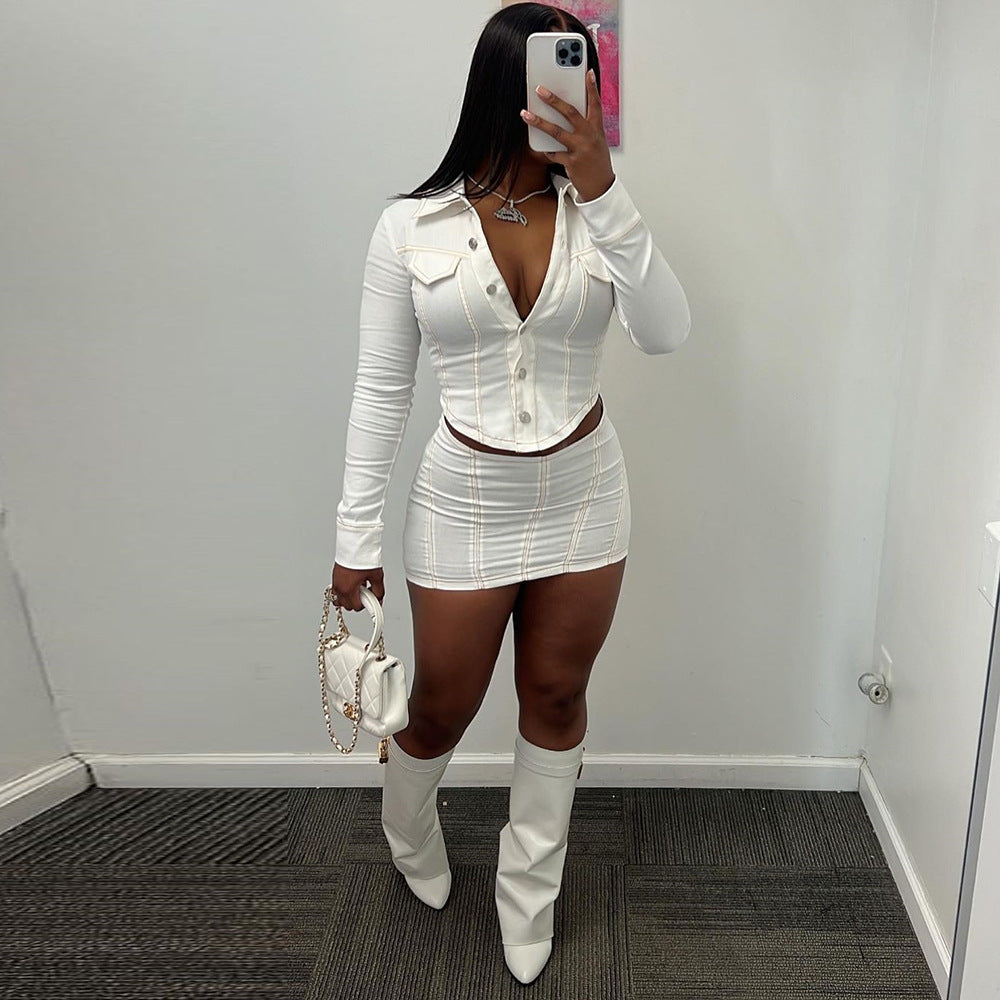 Women's Two-Piece Skirt Set