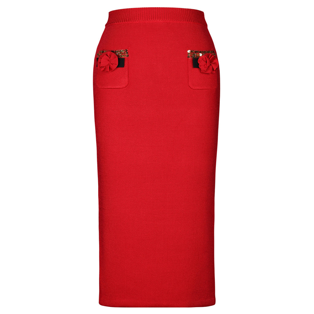 Red overskirt