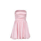Women's Strapless Smocked A-Line Mini Dress