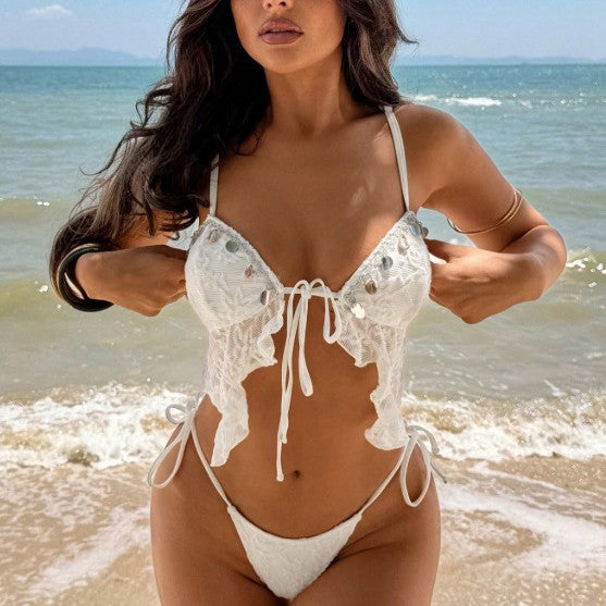 Lace One-piece Swimwear