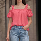 Women's Ruffle Off-Shoulder Camisole Top
