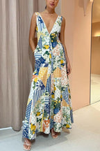 Women's Sleeveless V-neck Dress