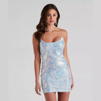 Women's Summer Sequin Sling Sequin Sexy Sheath Slim Fit Dress