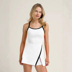 Halter Tennis Dress With Built-In Shorts