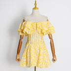 Women's Embroidered Off-Shoulder Mini Dress