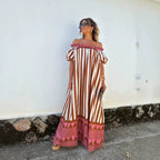 Women's Floral Striped Dress