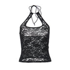 's Lace Halter All Match Backless Vest Top