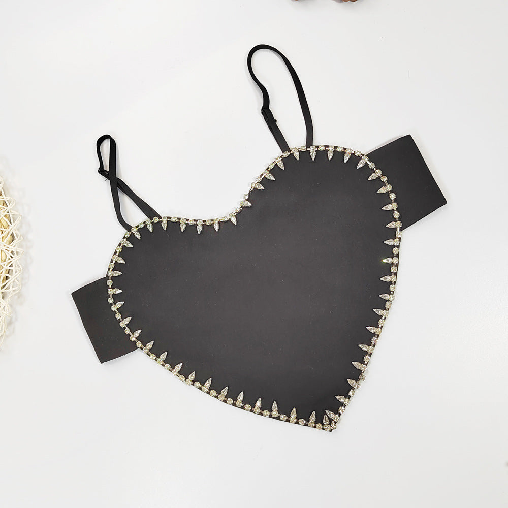 Women's Rhinestone Beaded Backless Tube Top