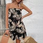 Women’s Strapless Lace-Up Mini Dress