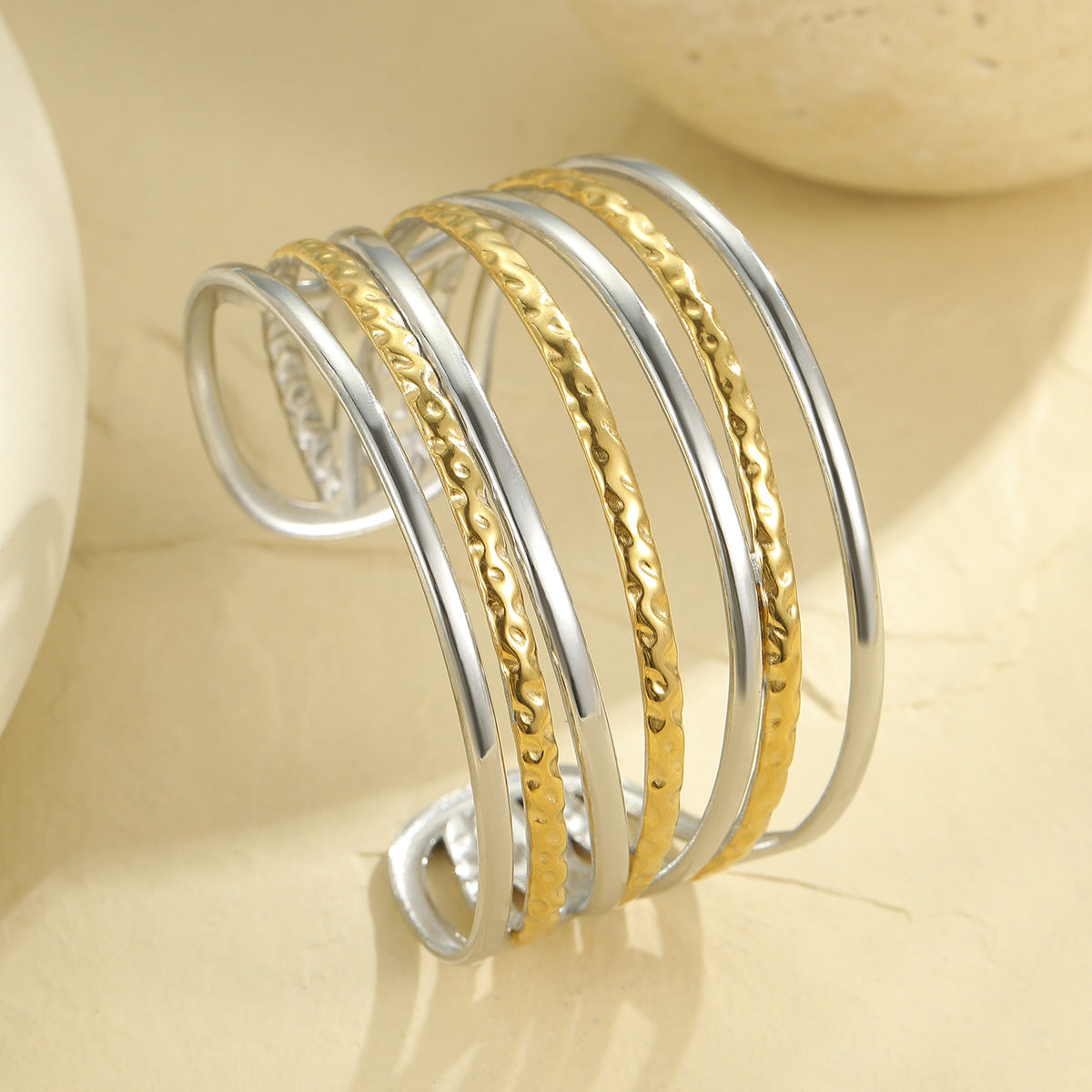 Geometric Semicircle Bracelet