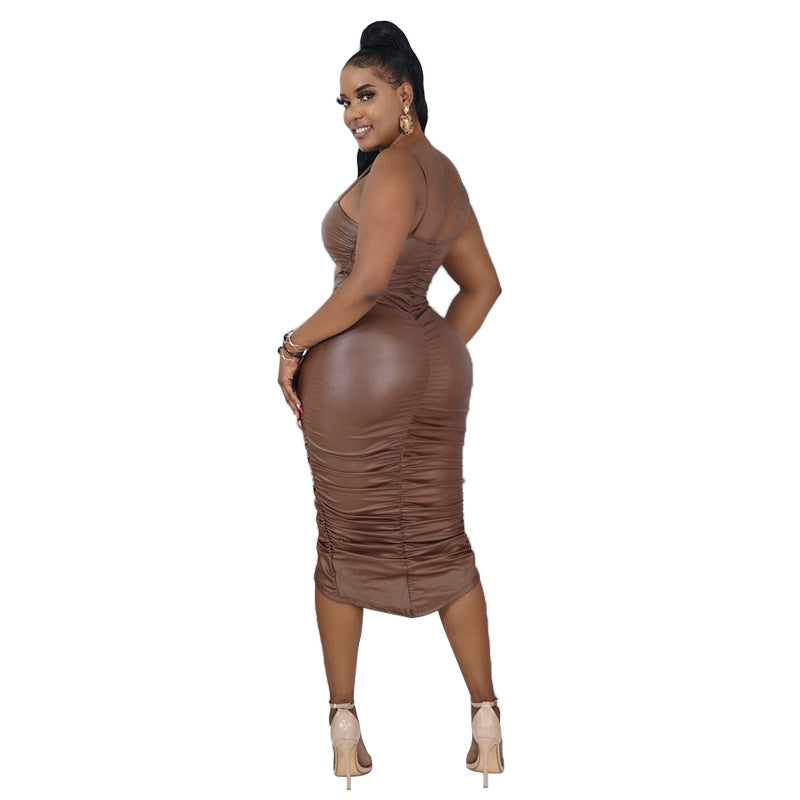 Spring Coating Hollow-out Camisole Sexy Tight Women Dress
