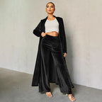 Velvet Trousers Cloak Set