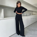 Autumn Black Pajamas Lingerie