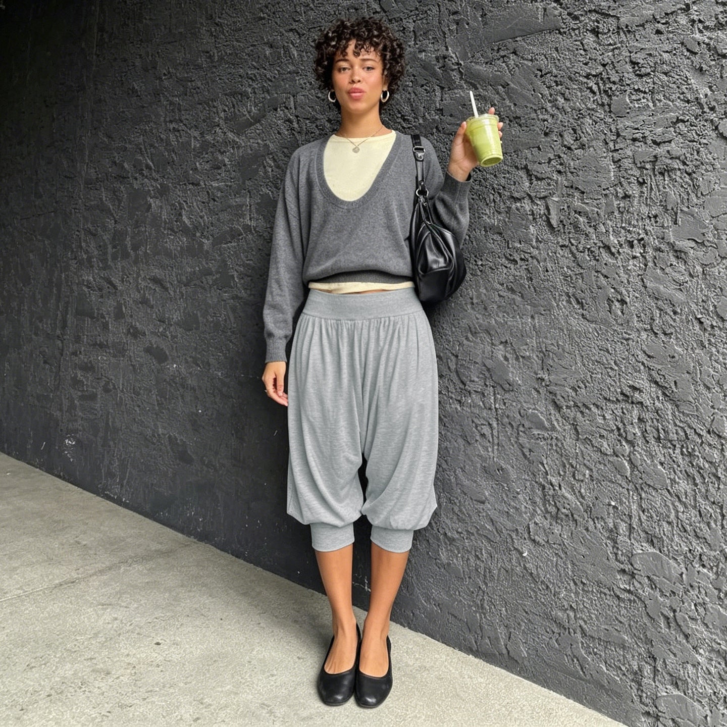 Women's High-Waist Cropped Pants