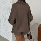 Polo-Collar Shirt & Shorts Set