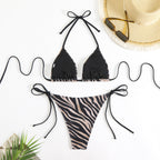 Zebra Pattern Bikini Swimwear