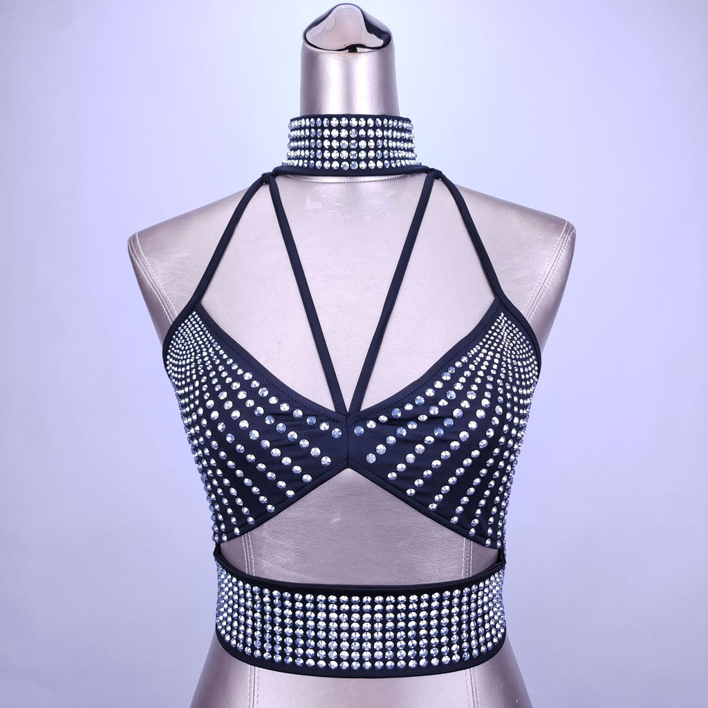 's Camisole Beauty Back Xi Yin Source Rhinestone Nightclub Tops