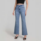 Women's High-Rise Blue Bootcut Jeans