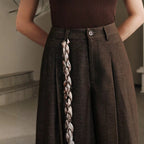 Retro Affordable Luxury Design Loose Slimming Casual Pants High End High Waist A line Small Wide Leg Pants