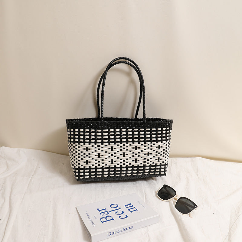 Multi-Color Long Basket Black