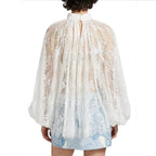 Women's Women’s Lace Lantern Sleeve Blouse