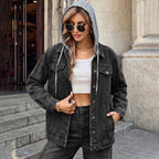 Black and Gray Hooded Detachable