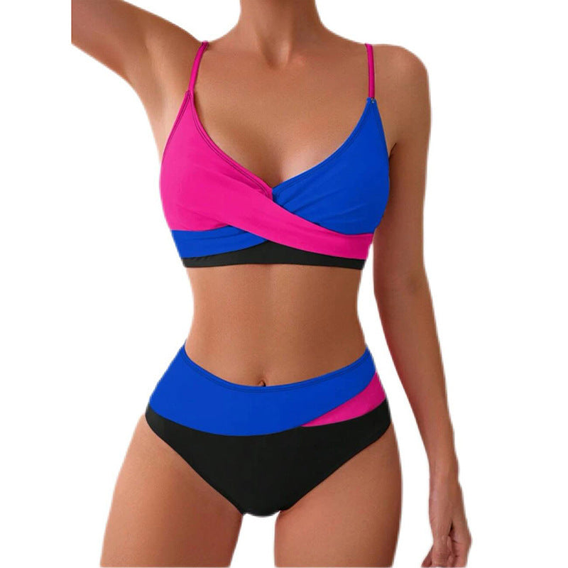 Color Matching Bikini Swimwear