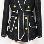 Women's High End Women Tweed Waist Slimming Women Business Shorts