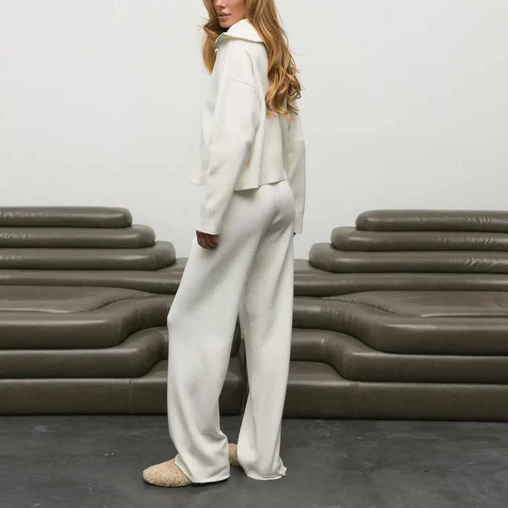 Women's Knit Coat & Trousers Set