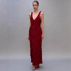 Autumn Sweet Spicy Private Clothes Vest Type V neck Dress