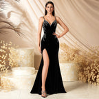 Women's Maxi Velvet Dress
