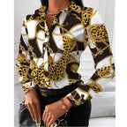 Women's Top Shirt Spring Autumn Long Sleeve Elegant Single Breasted Cardigan Shirt Women