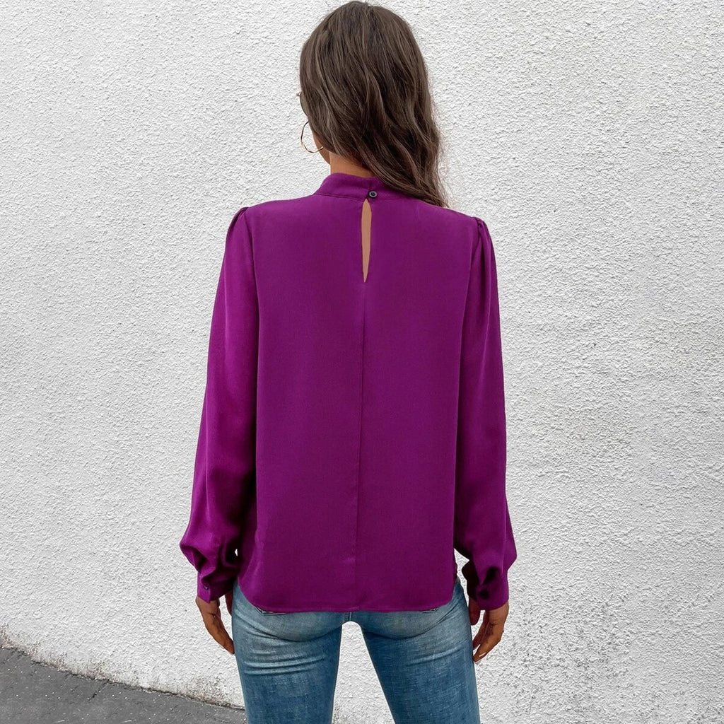 Women's Satin Long Sleeve Top