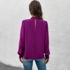 Women's Satin Long Sleeve Top