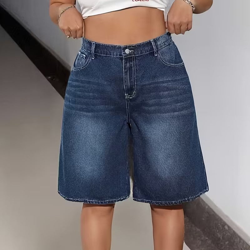 Dark Blue plus Size-YKK Zipper