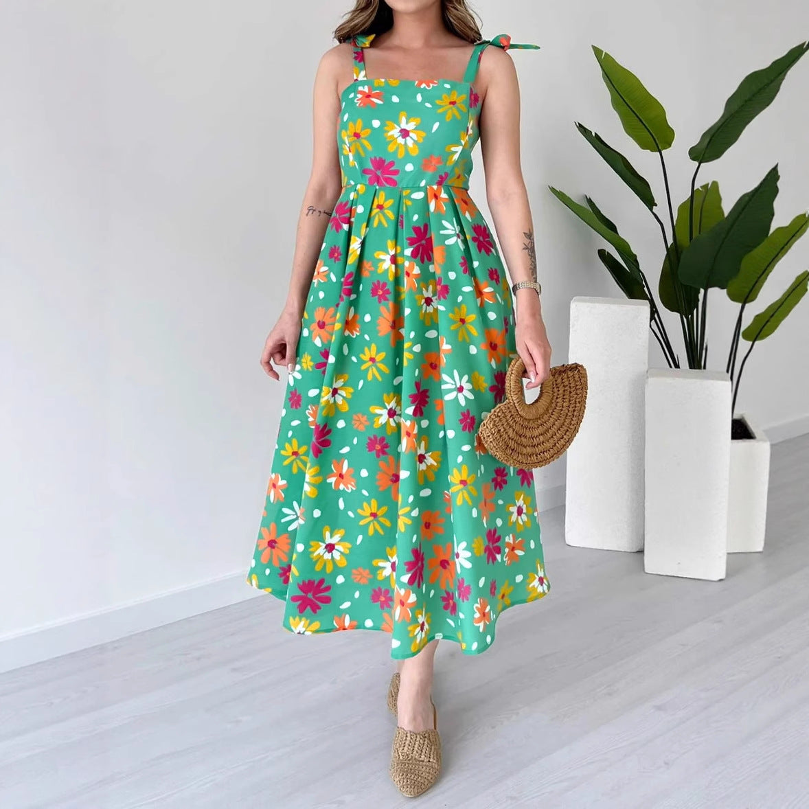 Women's Floral Off Shoulder Vacation Dress