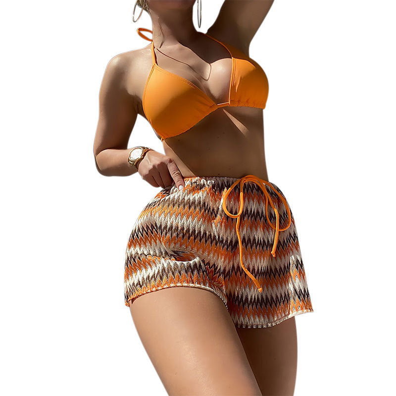 Halter Boxers Bikini Swimwear