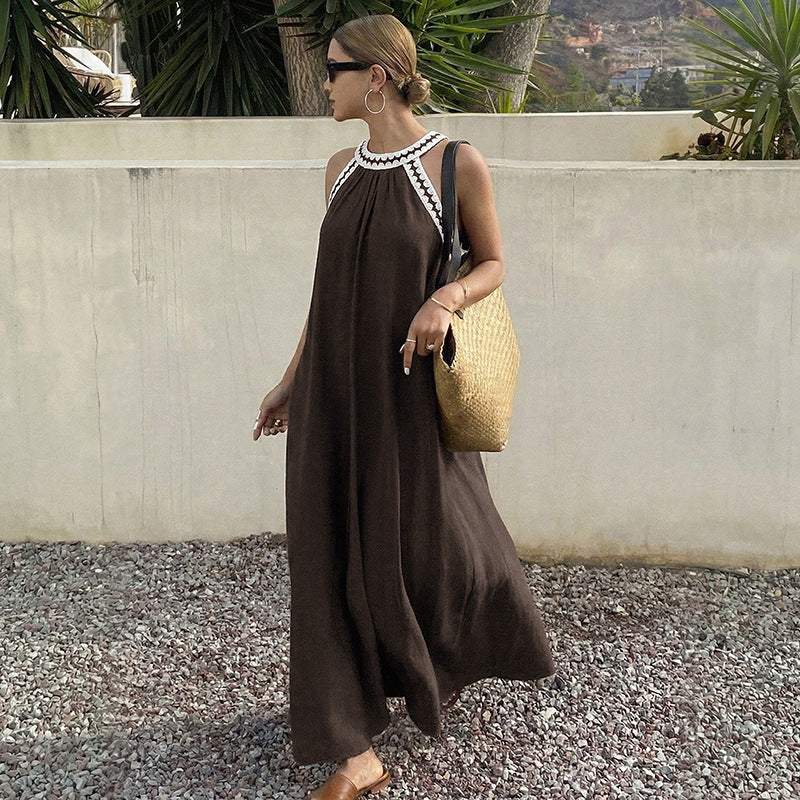 Women's Halter Ruffled Dress