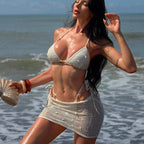 Retro Mesh One-piece Swimwear