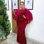 Women's Sequin Cocktail Evening Maxi Dress