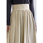 High Waist A Line Pleated Long Spring Elegant Sense Skirt