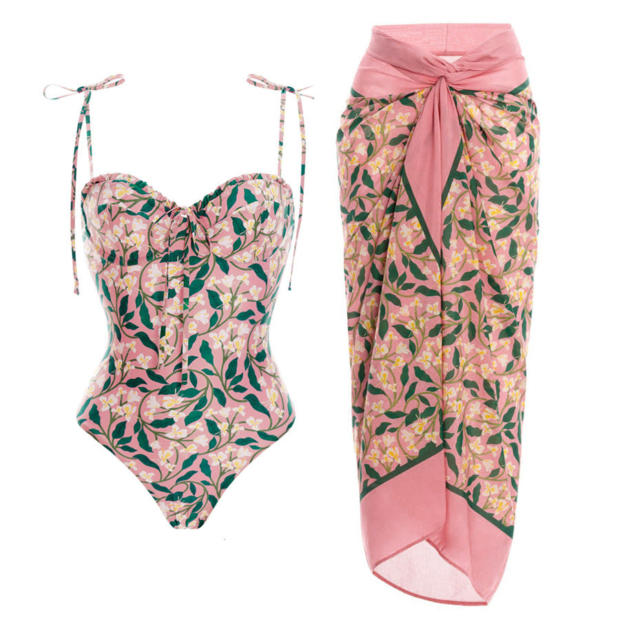 Lace French One-piece Swimwear