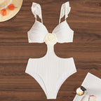 Solid Color One-piece Swimwear