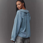 Women's Retro Lightweight Denim Long Sleeved Shirt
