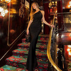 Backless Satin Evening Dress