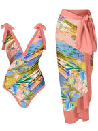 Pink Belt Color Stripes Suit