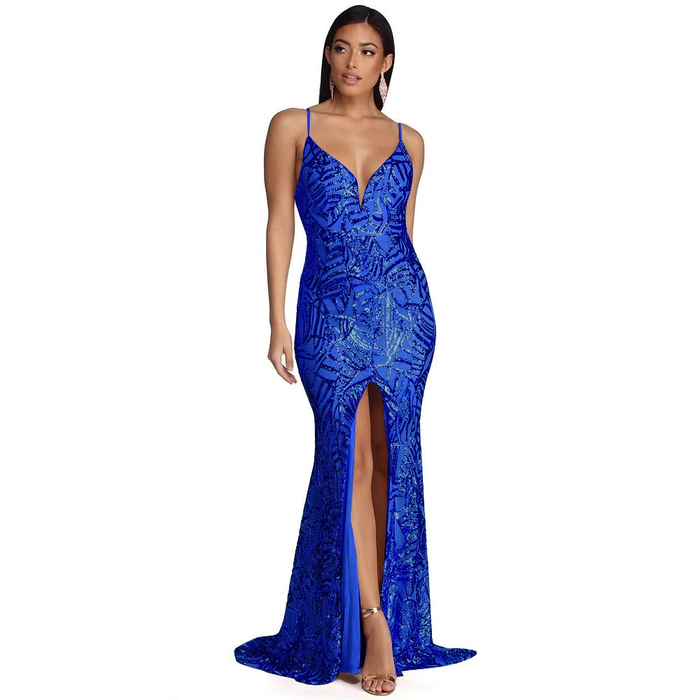 Women's Sequ Dress Summer Geometric Abstract Sequin Sling Evening Dress